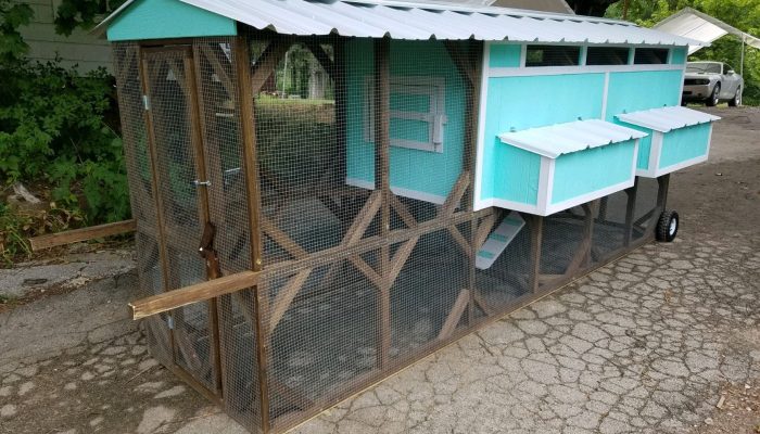 photo of Taj Ma'Hen chicken tractor built by Smoky Mountain Chicken Tractors